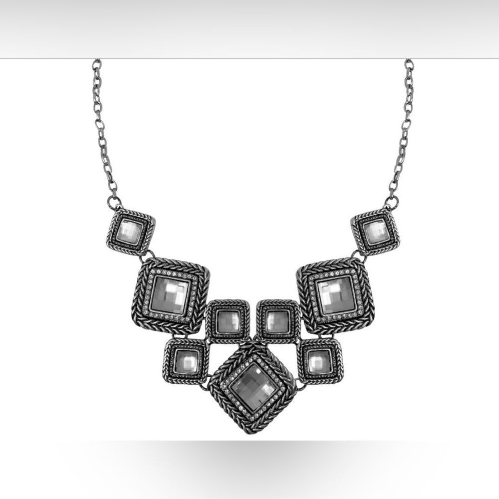 Attitude by Montana Silversmiths Western Style Large Chunky Square Necklace